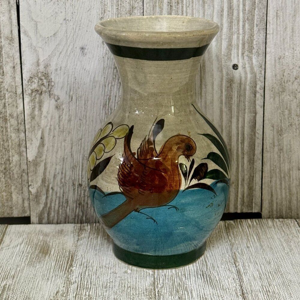 Vintage Tonala Mexican Pottery Vase